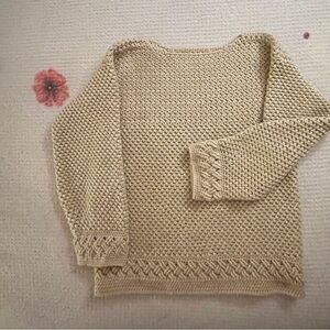 Cozy Hand-Knit Sweater - Natural Undyed wool